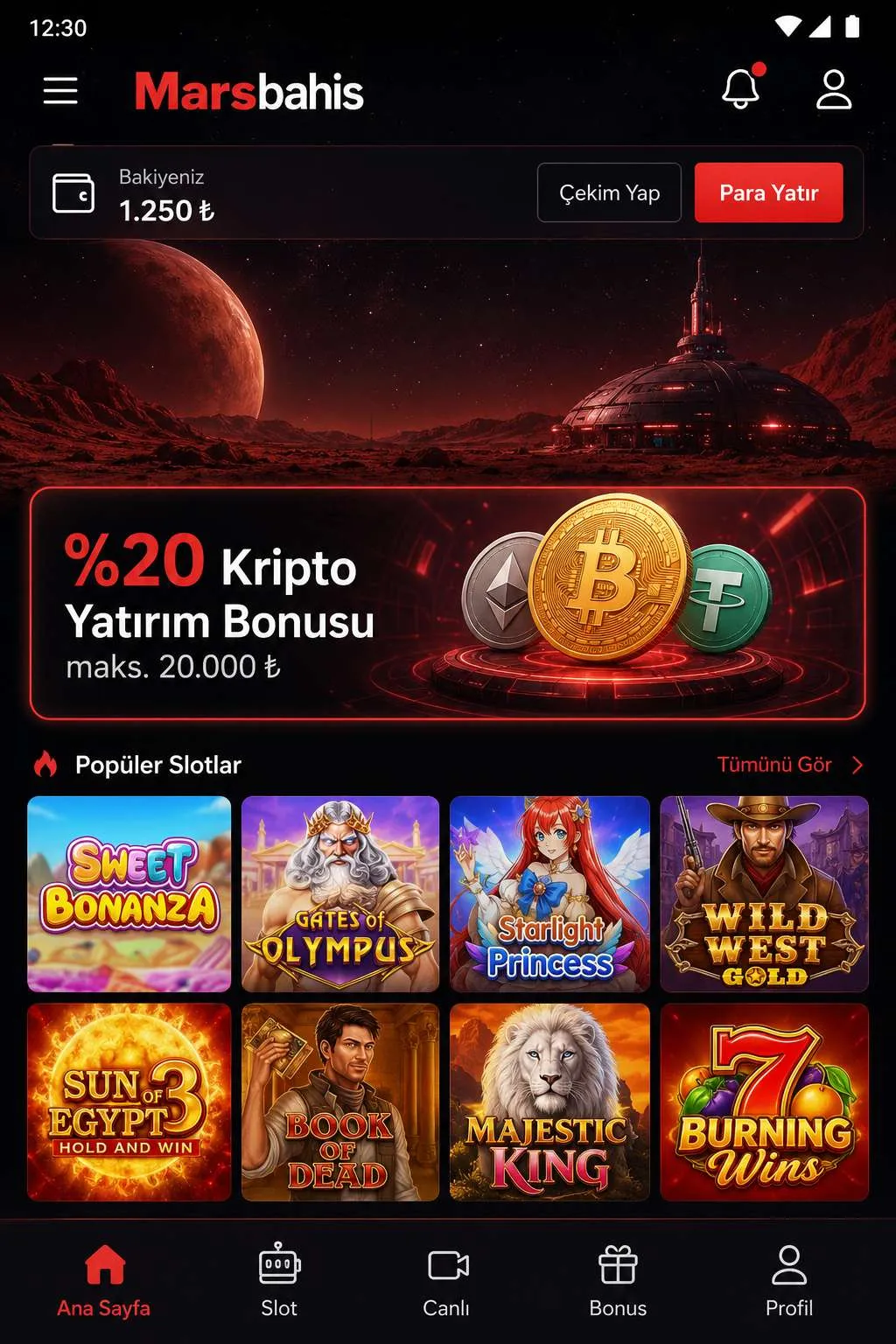 Marsbahis casino mobil uygulama